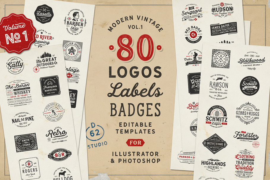 80 Modern Vintage Logos vol 1