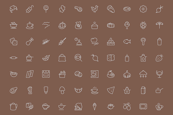 300 Food Line Icons in Food Icons - product preview 3