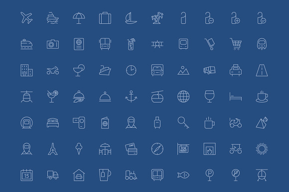 150 Travel Line Icons in Travel Icons - product preview 1
