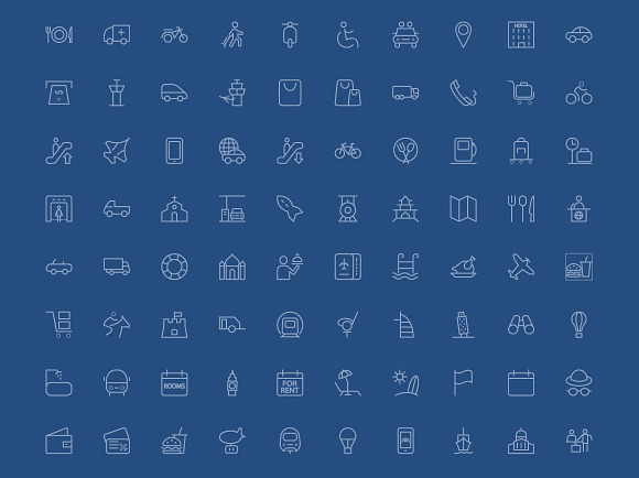 150 Travel Line Icons in Travel Icons - product preview 2