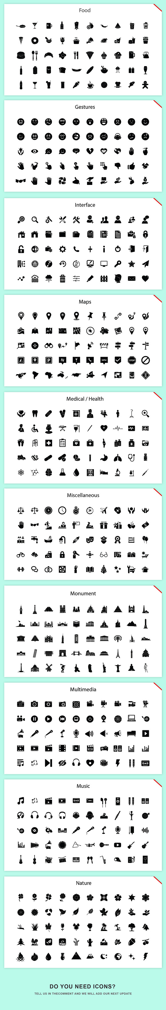 Glyph Vector Icons Pack in Icons Packs - product preview 1