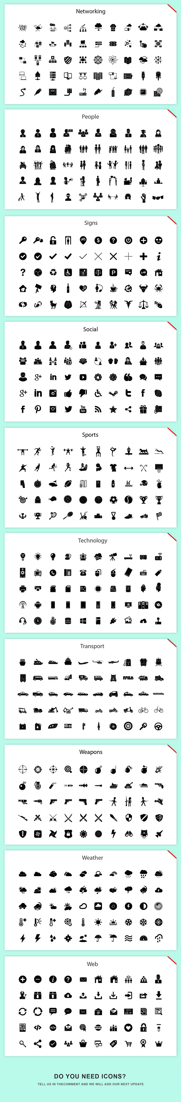 Glyph Vector Icons Pack in Icons Packs - product preview 2