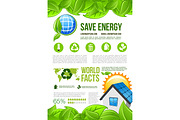 Vector ecology and environment energy infographics