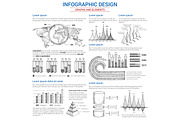 Vector sketch graphs and elements for infographics