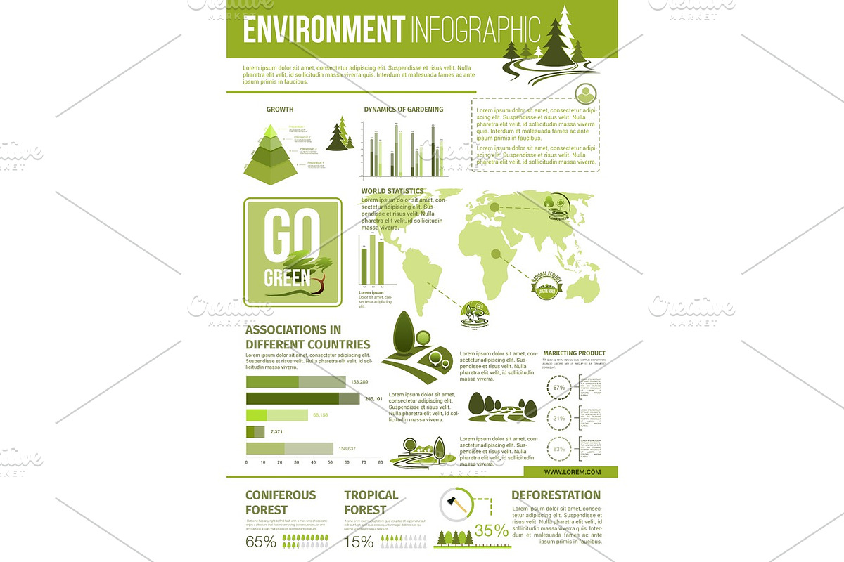 Ecology and environment protection infographics in Illustrations - product preview 8