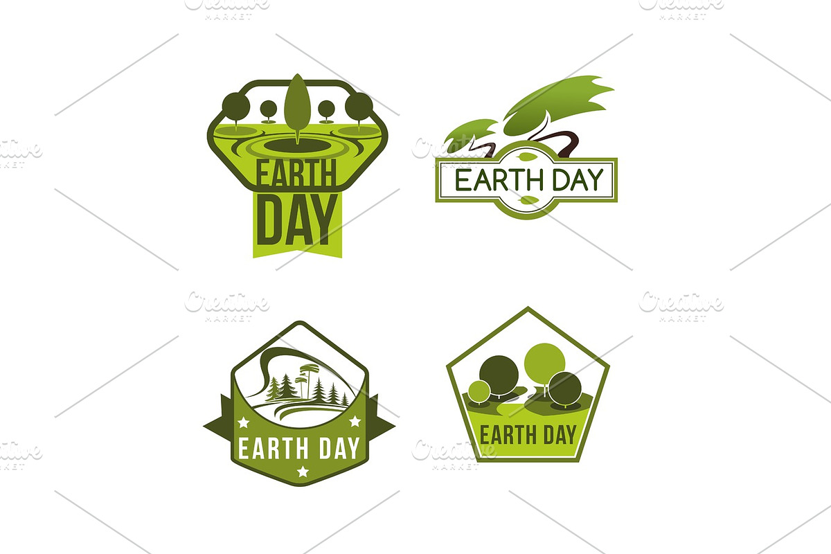 Vector icons for Earth Day and save planet nature in Illustrations - product preview 8