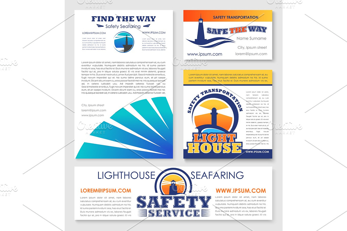 Safety transportation marine company vector design in Illustrations - product preview 8