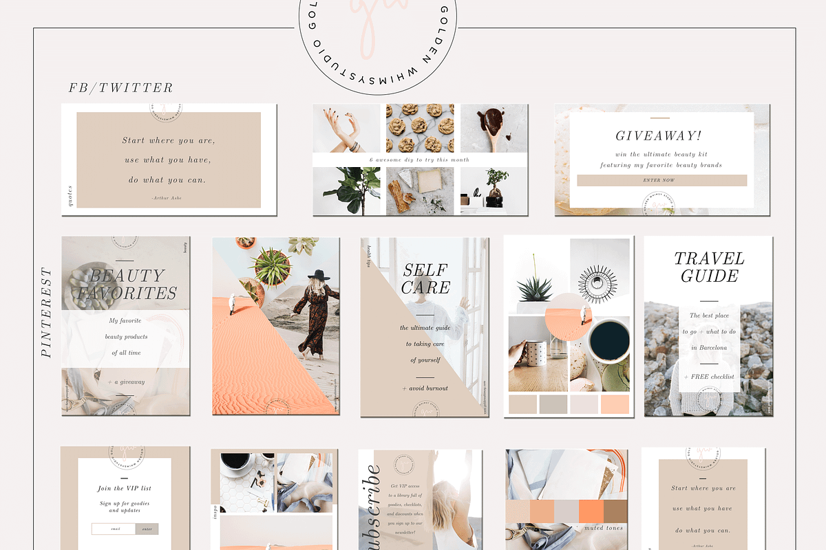 Lifestyle Blogger Social Media Kit in Social Media Templates - product preview 8
