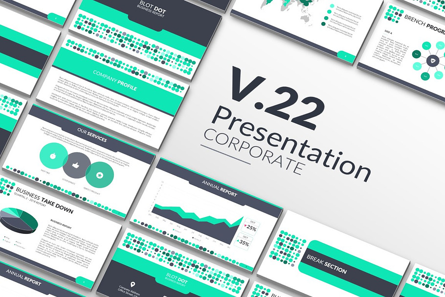 Presentation Corporate 22 in Presentation Templates - product preview 8