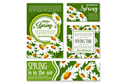 Hello Spring, springtime holiday banner template