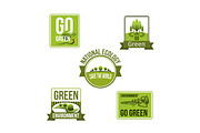 Nature and earth environment eco vector icons