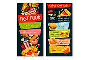 Fast food vector restaurant template menu