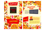 Fast food restaurant vector menu template design