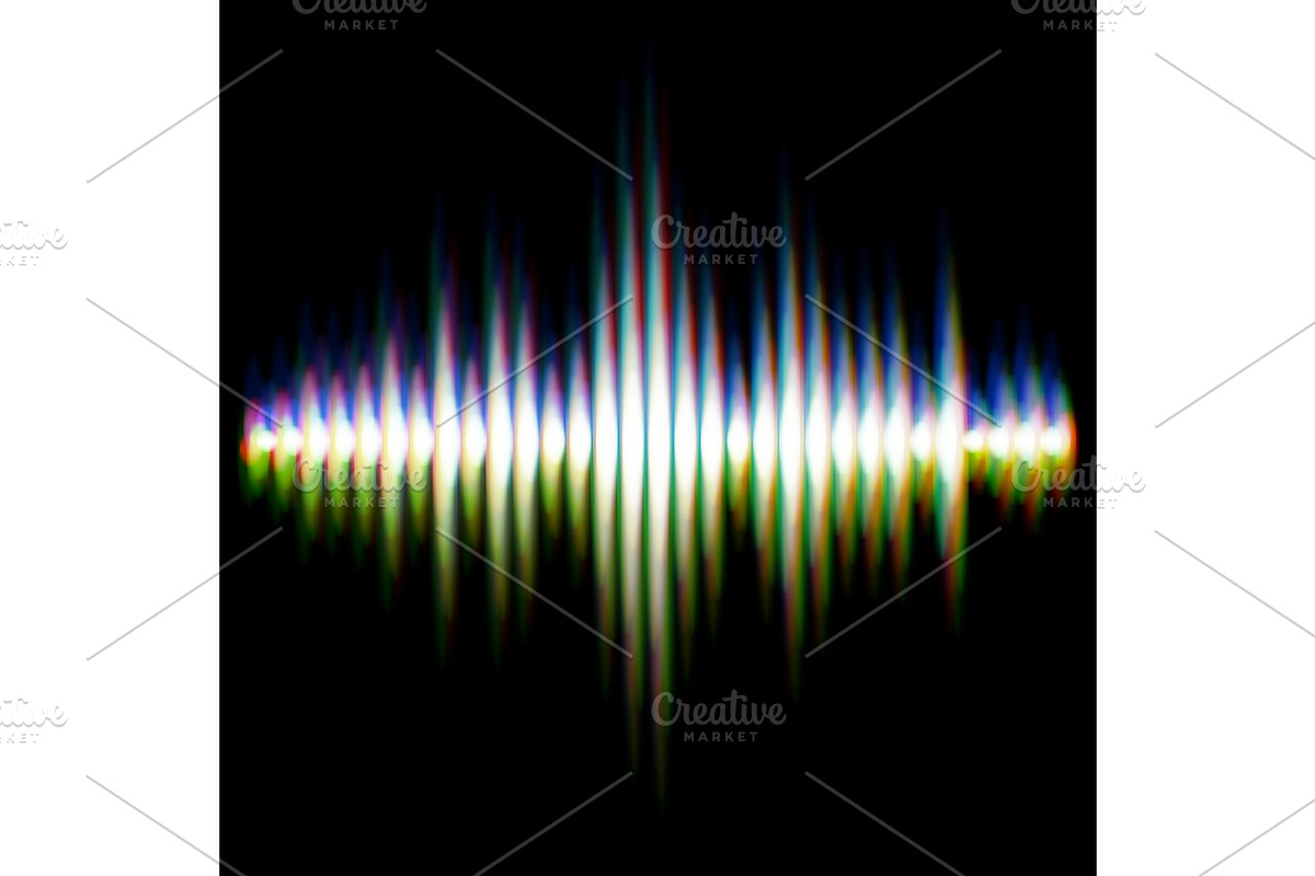 Shiny sound waveform in Illustrations - product preview 8