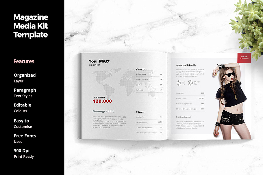 Magazine Media Kit Template in Social Media Templates - product preview 8