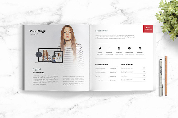Magazine Media Kit Template in Social Media Templates - product preview 3
