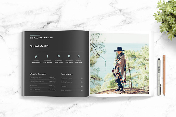 Magazine Media Kit Template in Social Media Templates - product preview 1