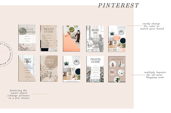 Lifestyle Blogger Social Media Kit in Social Media Templates - product preview 2