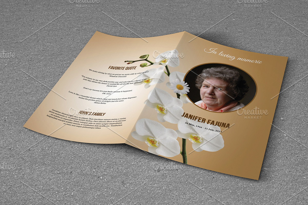 Funeral Program Template-V714 in Brochure Templates - product preview 8