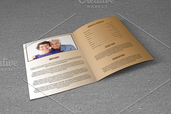 Funeral Program Template-V714 in Brochure Templates - product preview 1