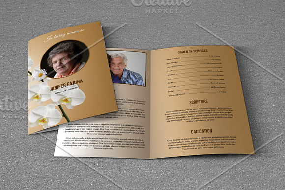 Funeral Program Template-V714 in Brochure Templates - product preview 2