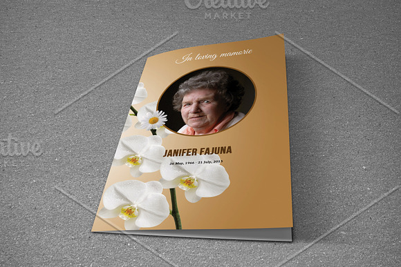 Funeral Program Template-V714 in Brochure Templates - product preview 3