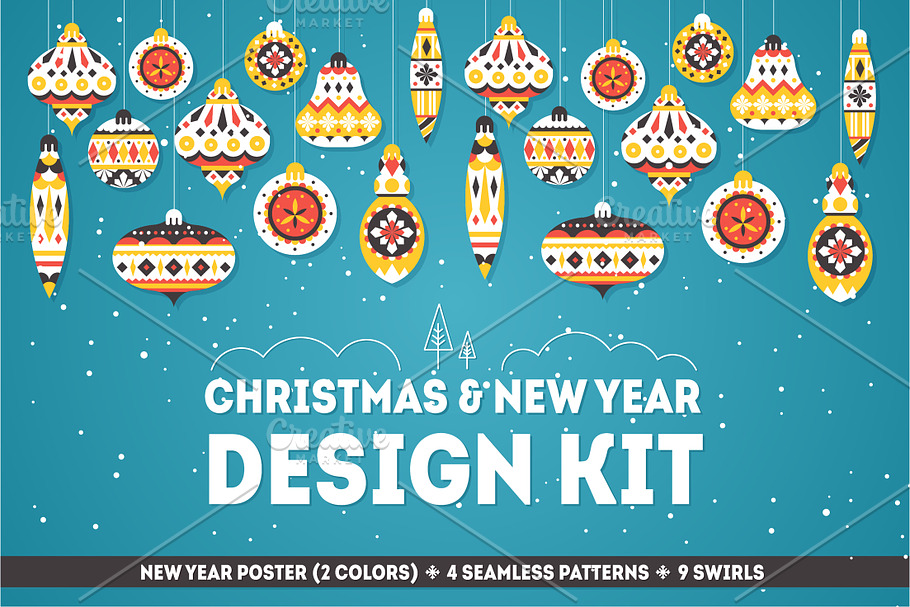 Christmas & New Year Design kit in Illustrations - product preview 8