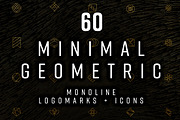 60 Minimal Geometric monoline logos