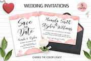 Watercolor Wedding Invitation Suite