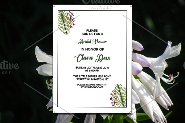 Floral Bridal Shower Invitation