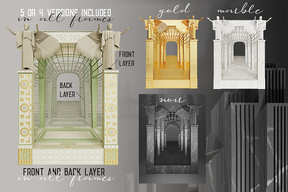 Vintage Architecture 3D Frames in Graphics - product preview 4