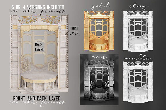 Vintage Architecture 3D Frames in Graphics - product preview 5