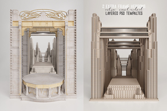 Vintage Architecture 3D Frames in Graphics - product preview 9