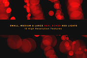 Real Bokeh Lights - Holiday Red