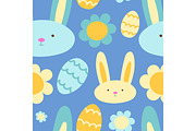 Easter seamless pattern background retro vintage design vector.