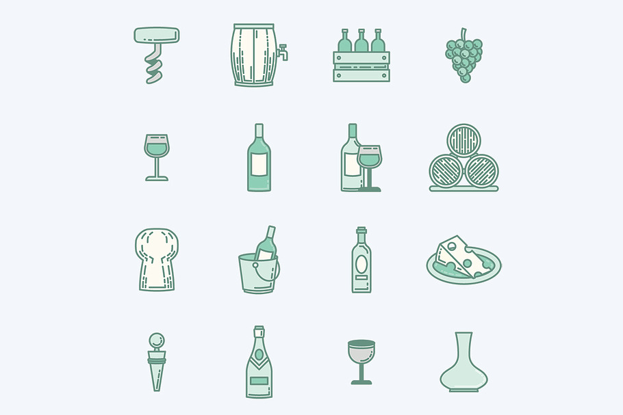 Wine club icons in Graphics - product preview 8