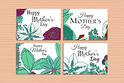 Floral mothers day flower cards