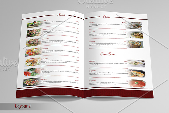 Restaurant Menu & Business Card in Brochure Templates - product preview 1