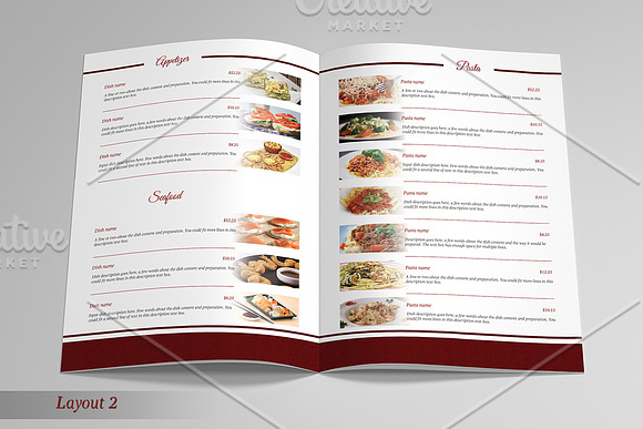 Restaurant Menu & Business Card in Brochure Templates - product preview 2