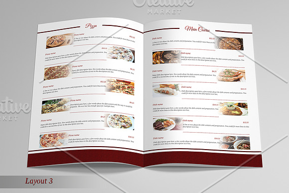 Restaurant Menu & Business Card in Brochure Templates - product preview 3