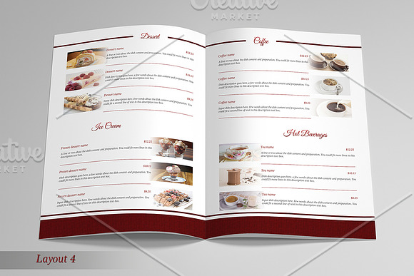 Restaurant Menu & Business Card in Brochure Templates - product preview 4