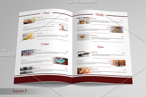 Restaurant Menu & Business Card in Brochure Templates - product preview 5