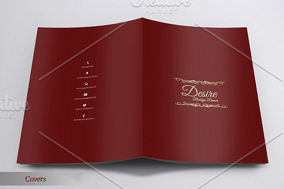 Restaurant Menu & Business Card in Brochure Templates - product preview 6