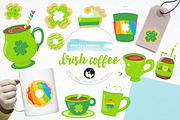 Irish coffee illustration pack