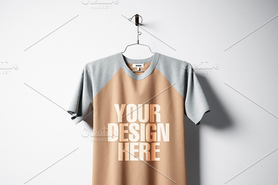 Blank t-shirt pack 04 in Product Mockups - product preview 8