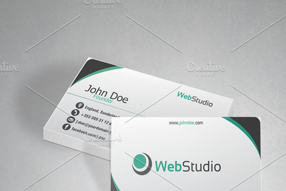 Web studio modern business card