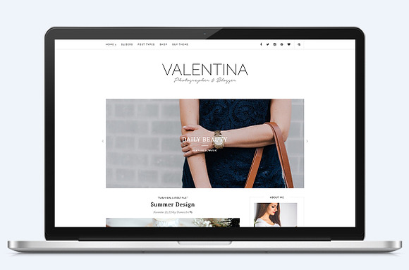 Valentina - Premium WordPress Theme in WordPress Blog Themes - product preview 4
