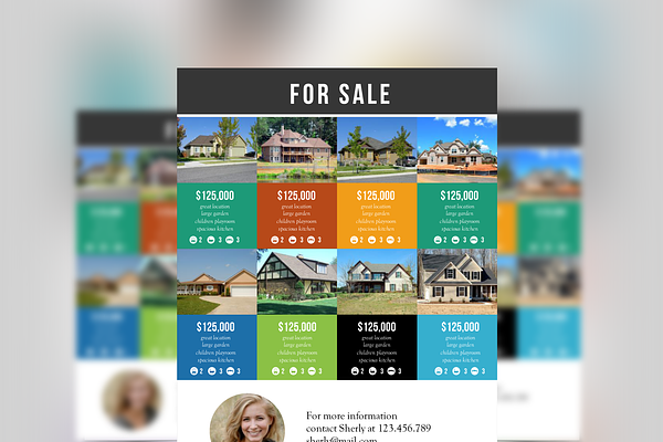 Multiple listings real estate flyer