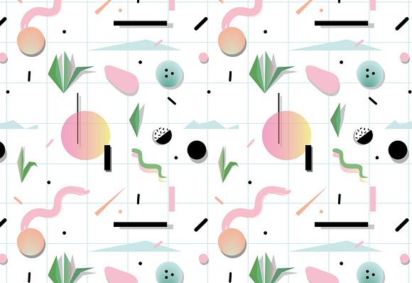 80's style graphics | Memphis design in Patterns - product preview 8