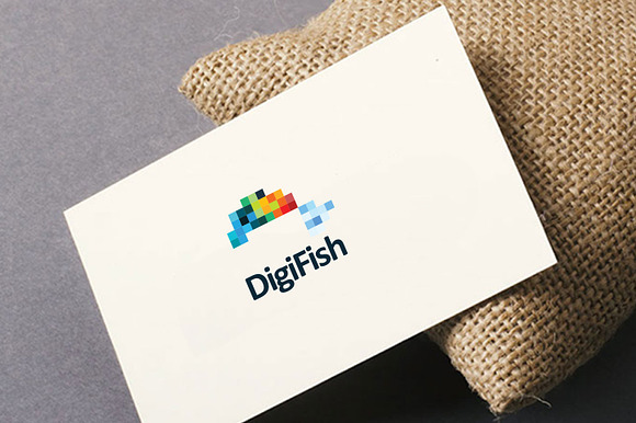 Digi Fish  in Logo Templates - product preview 1